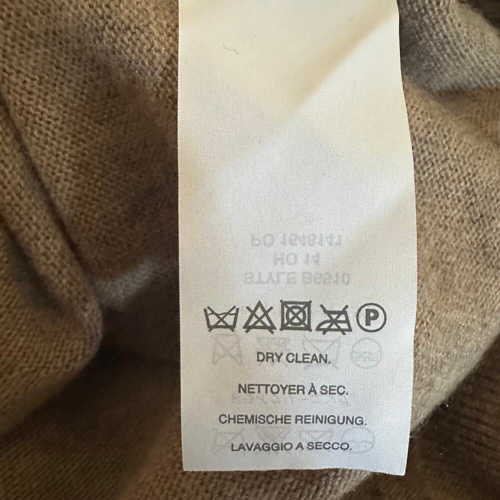J.Crew Womens Crewneck Wool Blend Academia Cottagecore Tan/Ivory Sweater Small - Picture 10 of 11